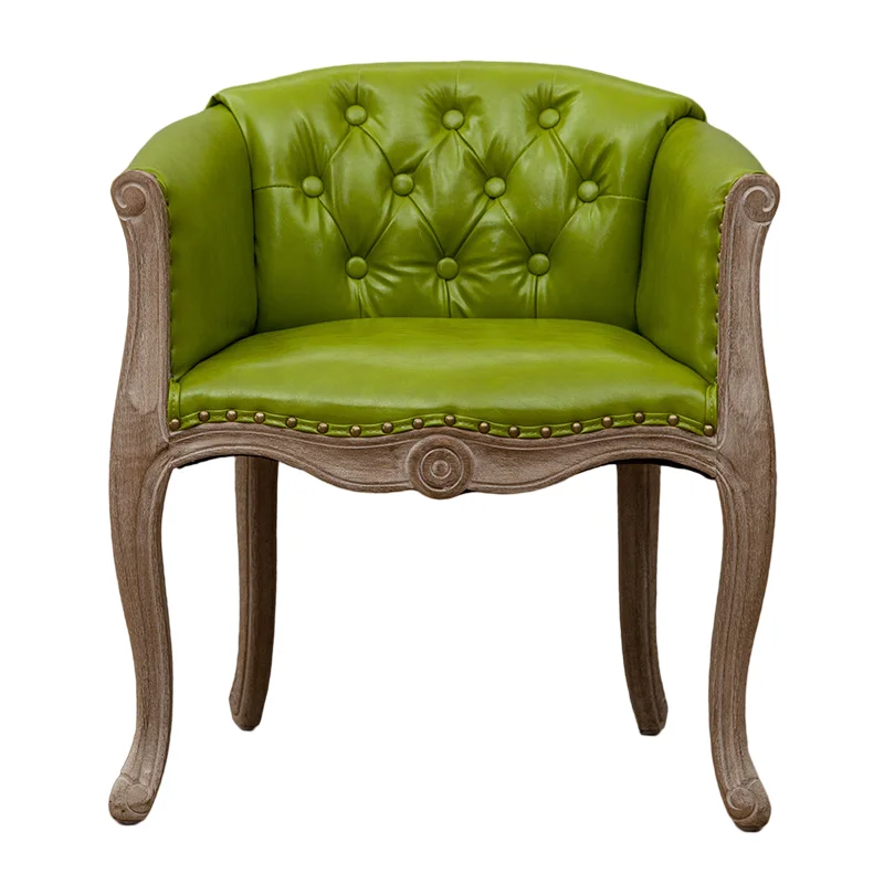 Customizable American leisure study single study solid wood antique chair