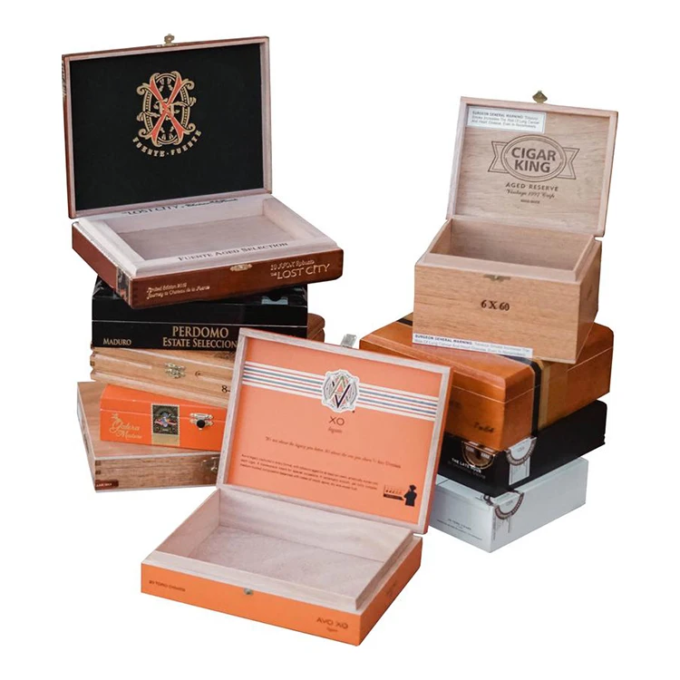 Роскошная деревянная коробка для сигар, высокоглянцевая коробка для сигар из твердого кедра, упаковка с замком