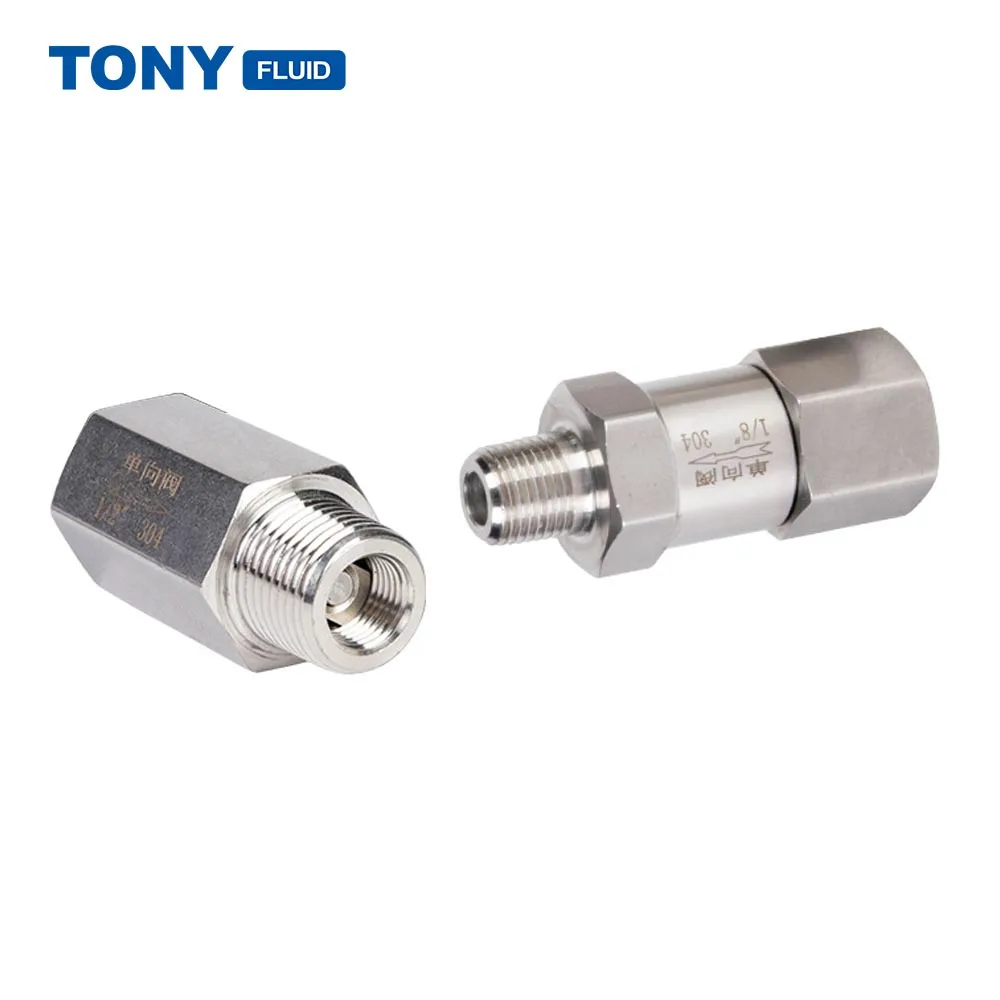 High Pressure 6000Psi SS304 SS316 Split Check Valve Male Female Non Return One Way Valve