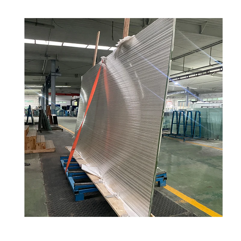 Wholesale Customized Architectural Tempered Curved Glass Decorative reeded textured patterned glass panels