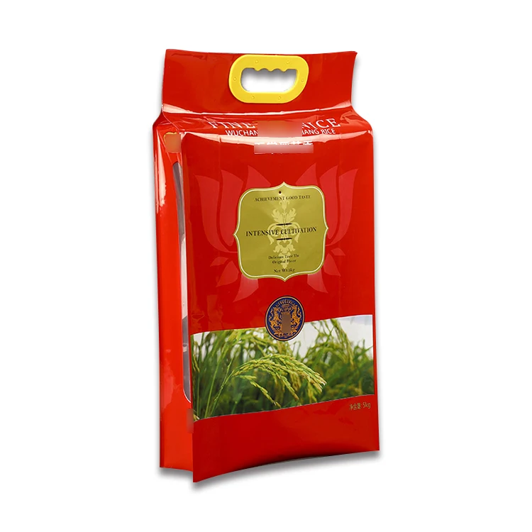 China Suppliers Different Types Custom Logo Design 5kg 10kg Food With Plastic Rice Packaging Bags