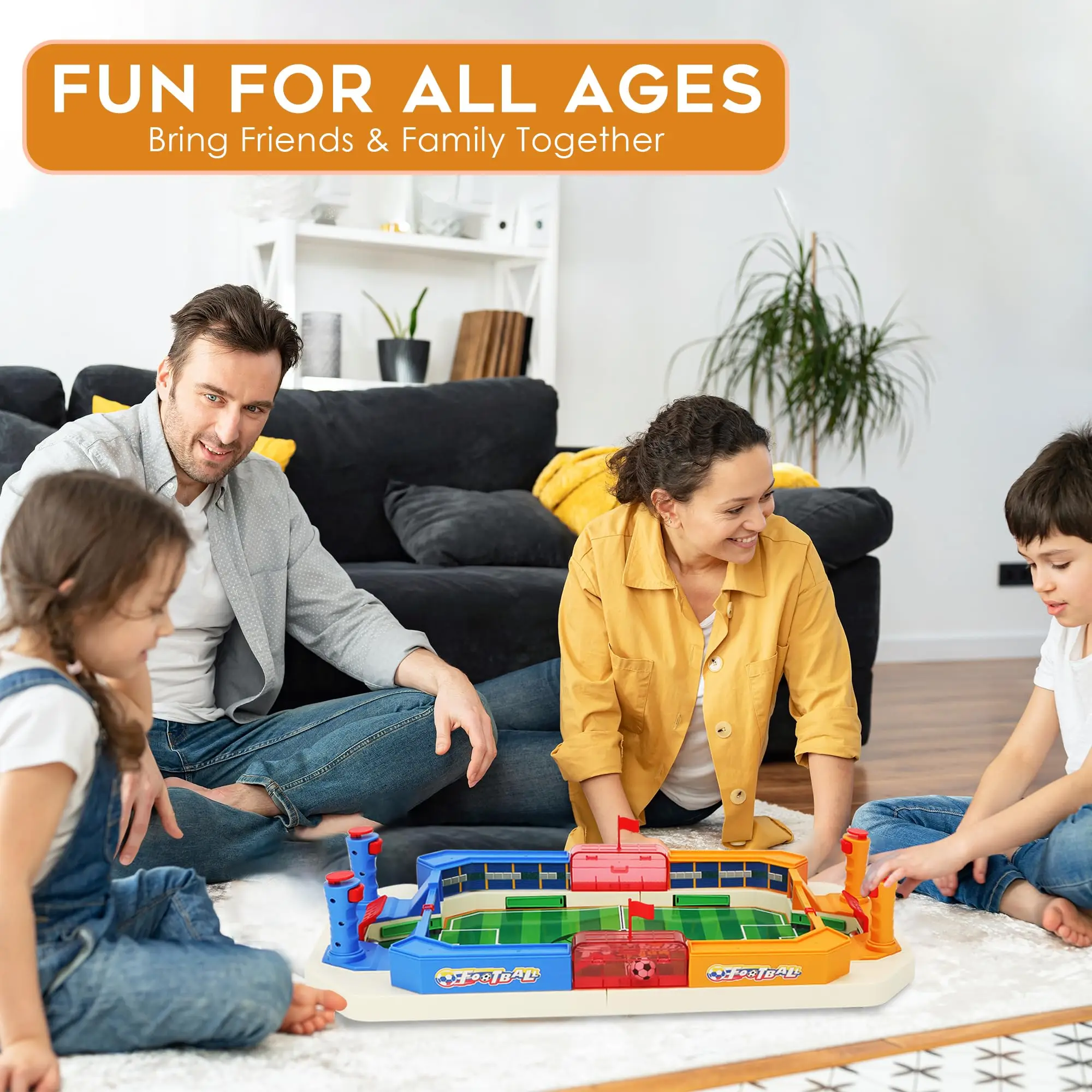 Mini Foosball Table Games for Kids 2024 Fun Tabletop Football Soccer Pinball for Indoor Game Room Family Party Night Travel Days