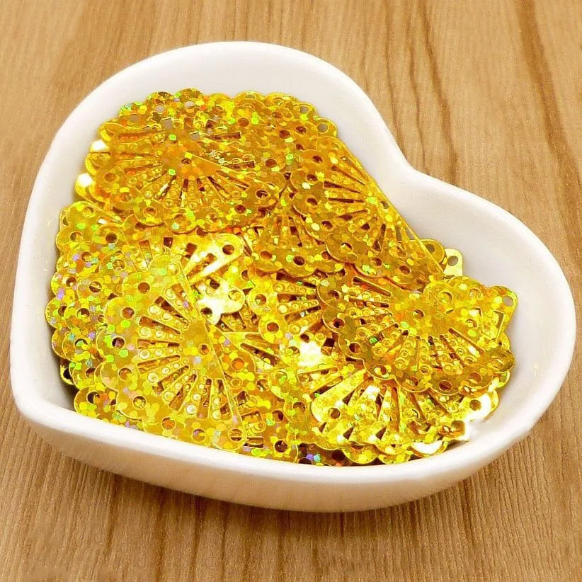 25*29mm diy garment sewing accessories sequin fan costume handmade shiny bead paillette confetti Christmas crown glitter sequins
