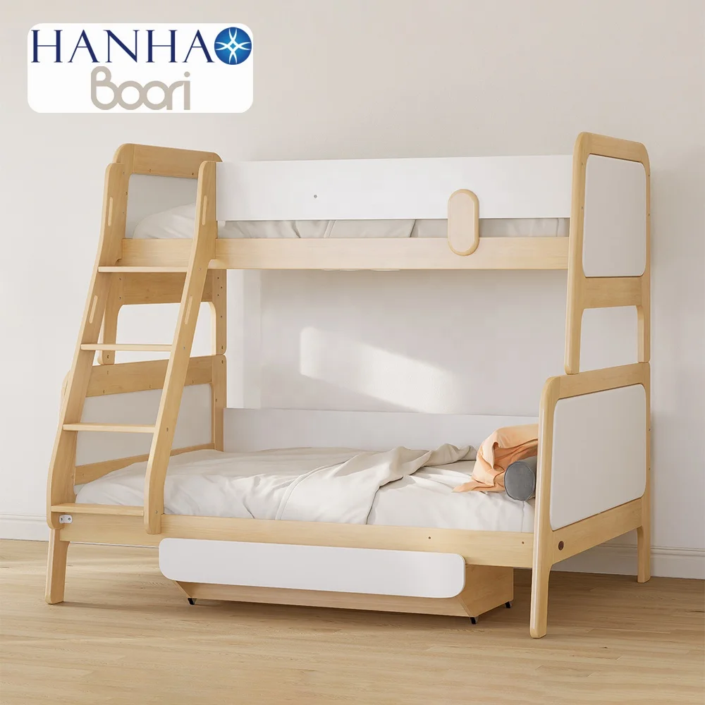 Only B2B Boori AS\NZS 4220 Kids Bedroom Furniture Full Over Full Solid Wood Double Children Bunk Bed For Teenagers