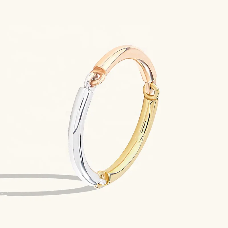 LOZRUNVE Fashion Minimalist Trending Colorful Metal Finger Ring Jewelry Sterling Silver 925