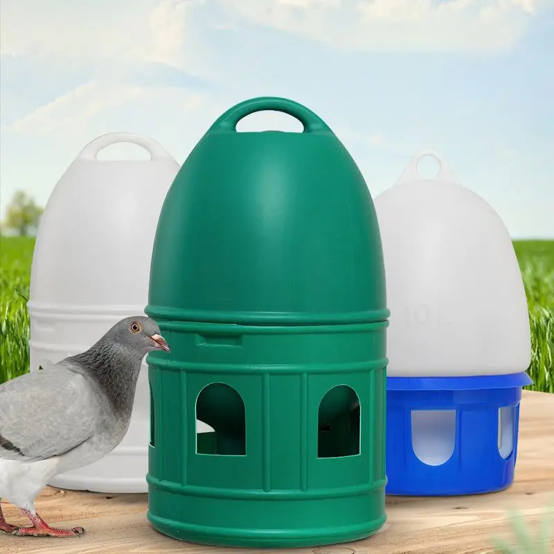 Plastic White Drinker Pigeons Birds Drinking Water Dispenser Accessories Plastic Container Pot