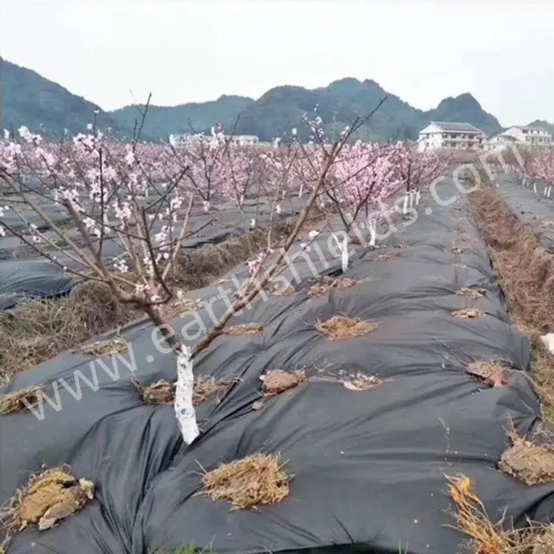 УФ-стойкая водопроницаемая Черная Плетеная геотекстильная ткань для сада