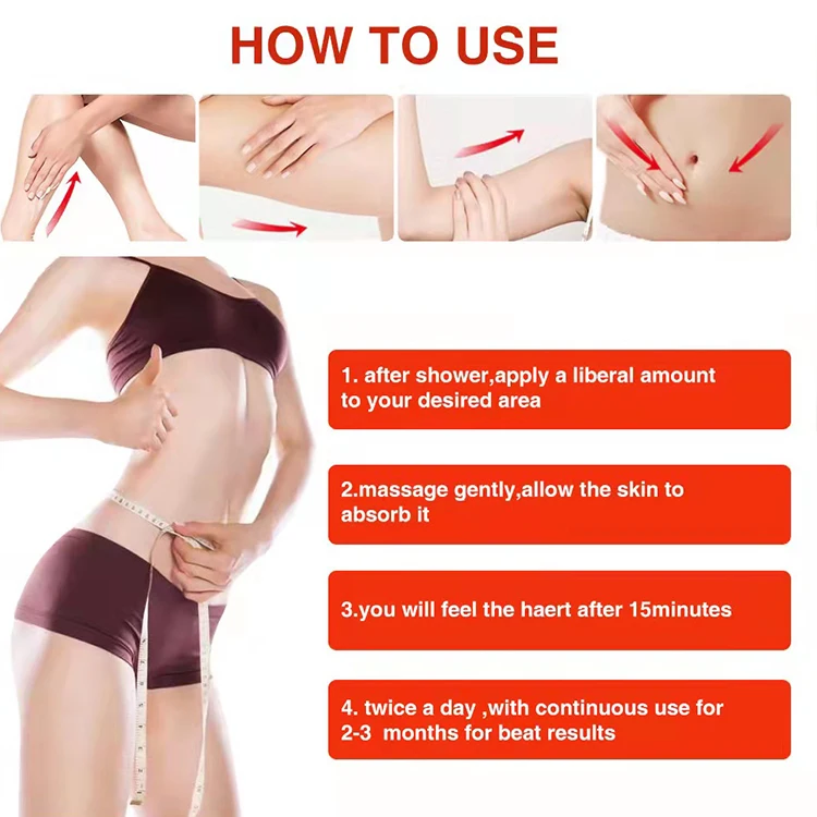 Private Label Slimming Cream Fat Burning Belly Fat Burning Cream Fat Burning Wicking Slimming Cream