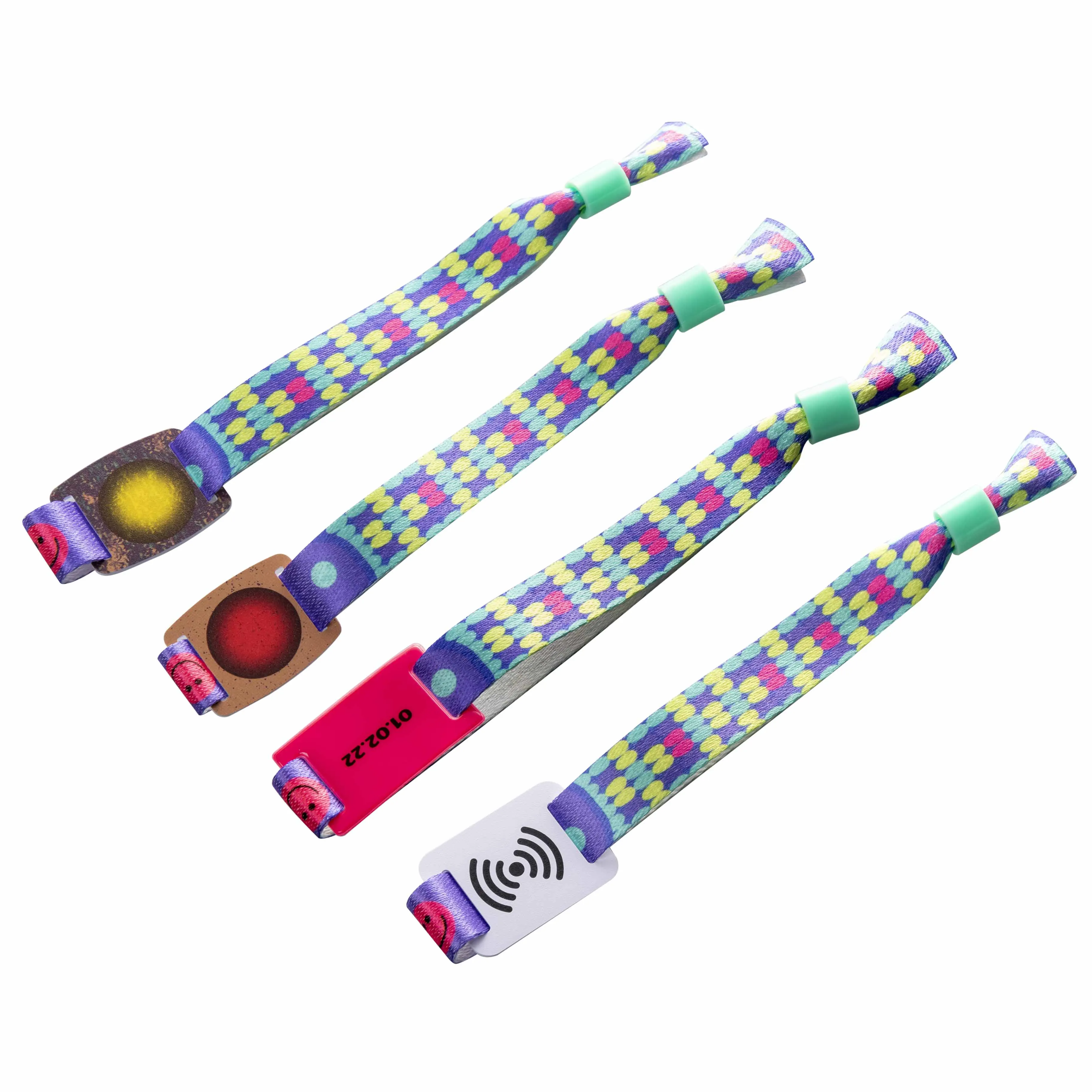 Hotsale RFID NFC fabric wristbands QR code bracelet tracket waterproof bracelets 13.56MHz customized logo