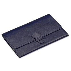 Personalized classic wallet with emboss logo travel long wallet in saffiano leather