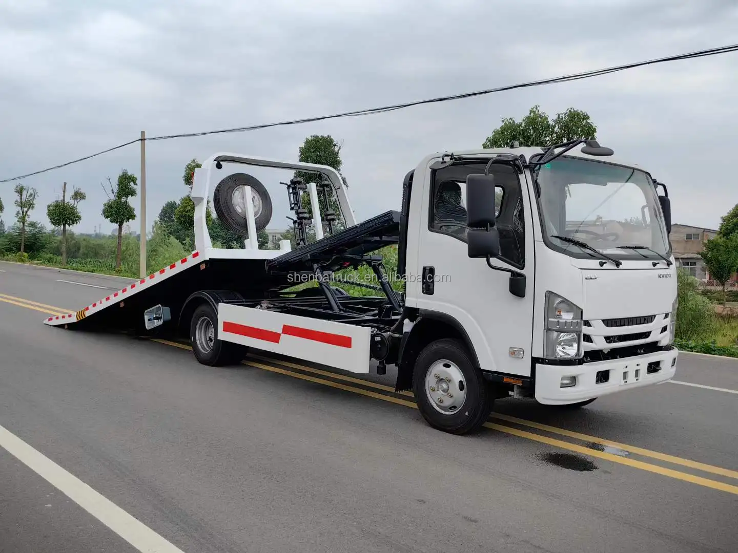 SHENBAI  Road Emergency 4 Ton 5 Ton 6 Ton Heavy Strength New or Used Wrecker Towing Truck  Platform Truck Vehicle