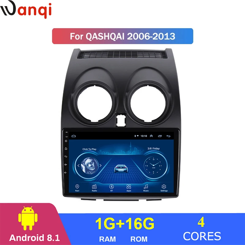 Wanqi 9 inch 4 cores android 11 car dvd multimedia player radio video Stereo gps navigation system For Nissan Qashqai 2006-2013