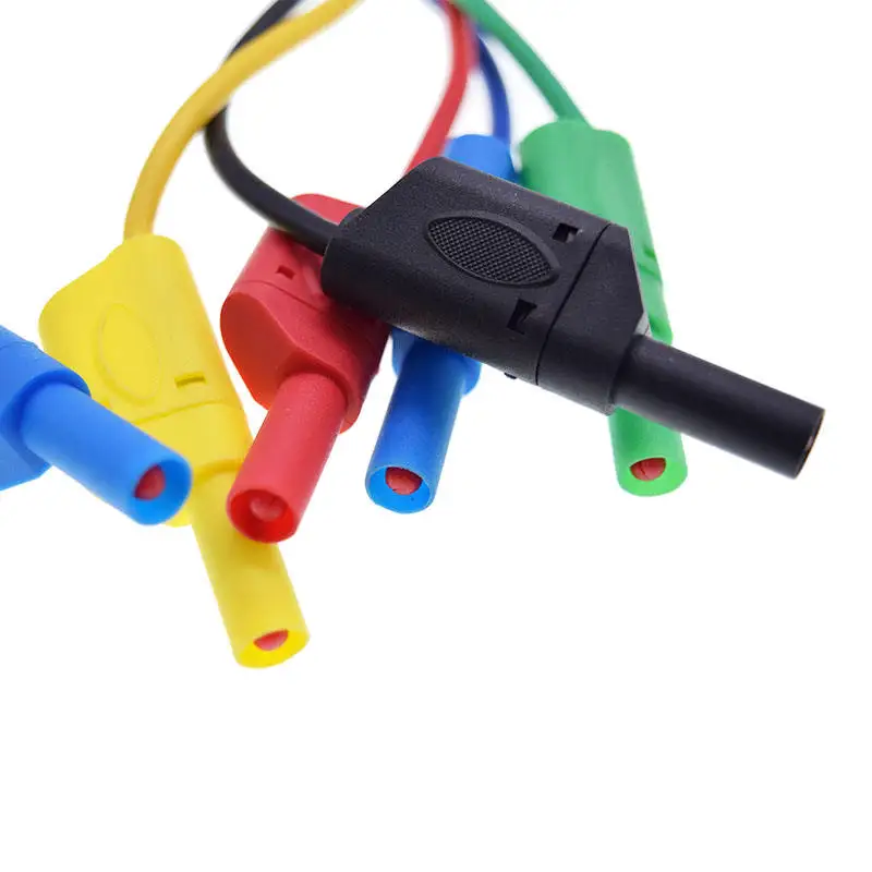 2-5 квадратных силовых тестовых проводов, 4 мм, банановая головка, оболочка, изолированные штепсельные детали, 1 ~ 5 м, штепсельный кабель