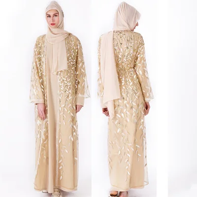 Luxury Elegant Sequins Embroidery Turkey Clothing Islamic borka muslim abaya