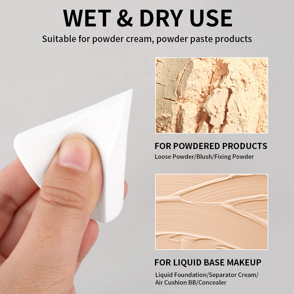 Latex Free Foam Wedges Cheapest Price Hydrophilic Make Up Sponge Non-latex Cosmetics Disposable Wedge Makeup Sponge