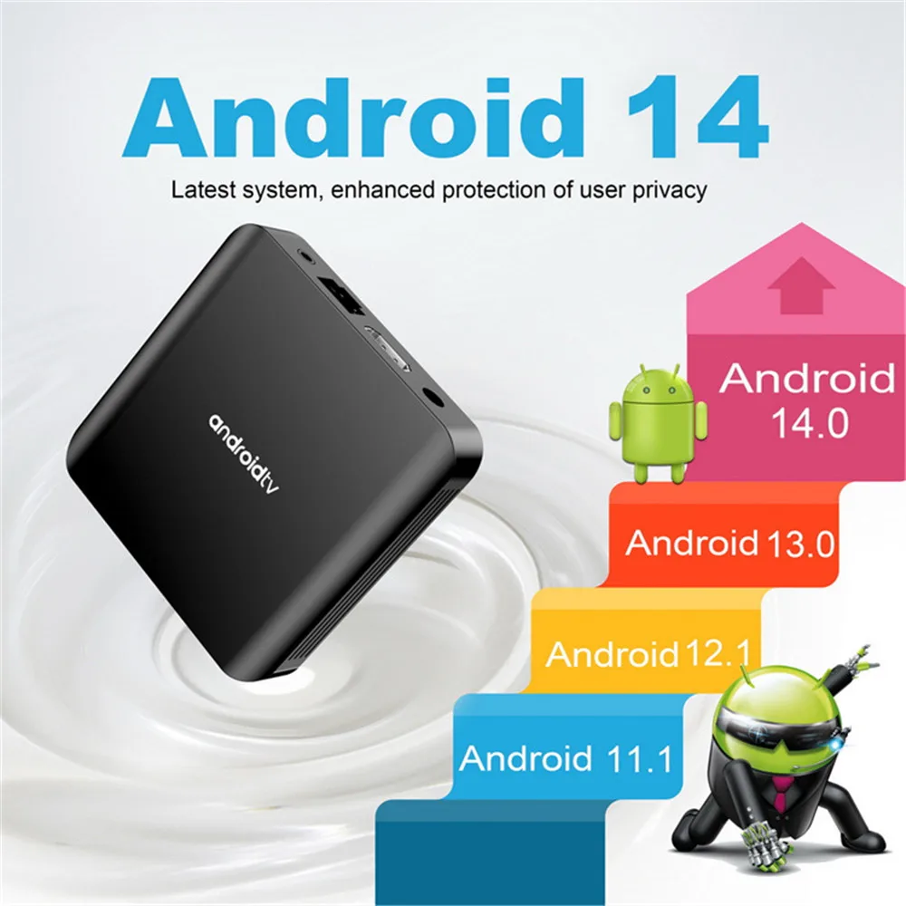 Android 14 TV98 ATV Plus 8K TV Box Allwinner H313  2GB 16GB 5G Dual Wifi6 Support BT5.0 Voice Media Player Set Top Box