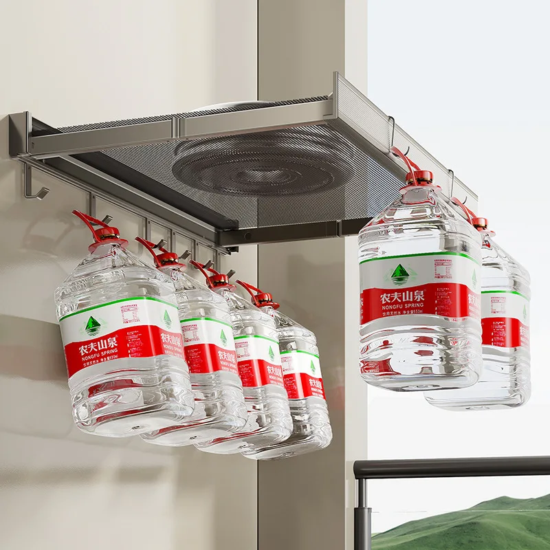 Wholesale Foldable Wall Mounted Clothes Drying Rack with Hooks Space Saving Garment Hanger Net