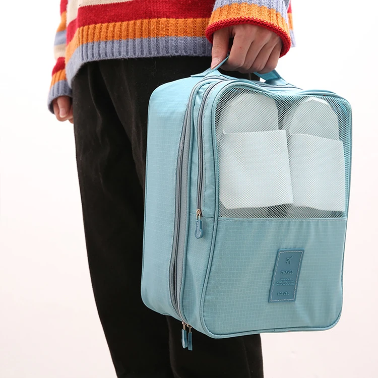 Wholesale Large Capacity Waterproof Nylon Shoe Dust Bag Travel Zipper Shoe Organizer Bag