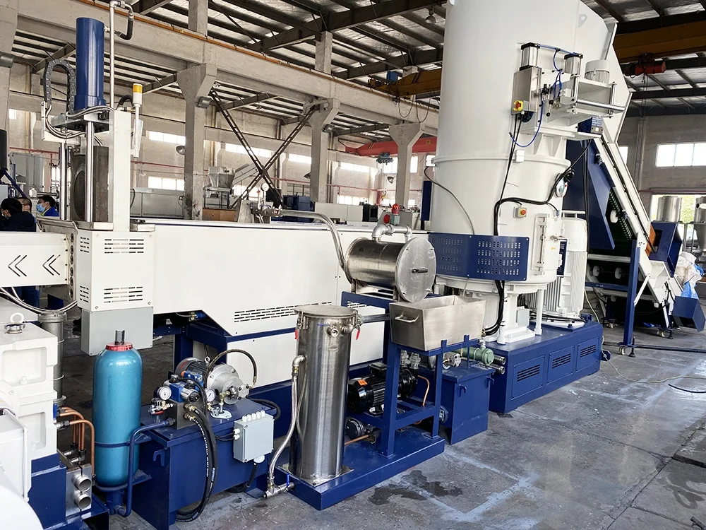 Chemical fiber Recycling plastic Pellet Making Granulator Machine / plastic recycling pellets granules making machine