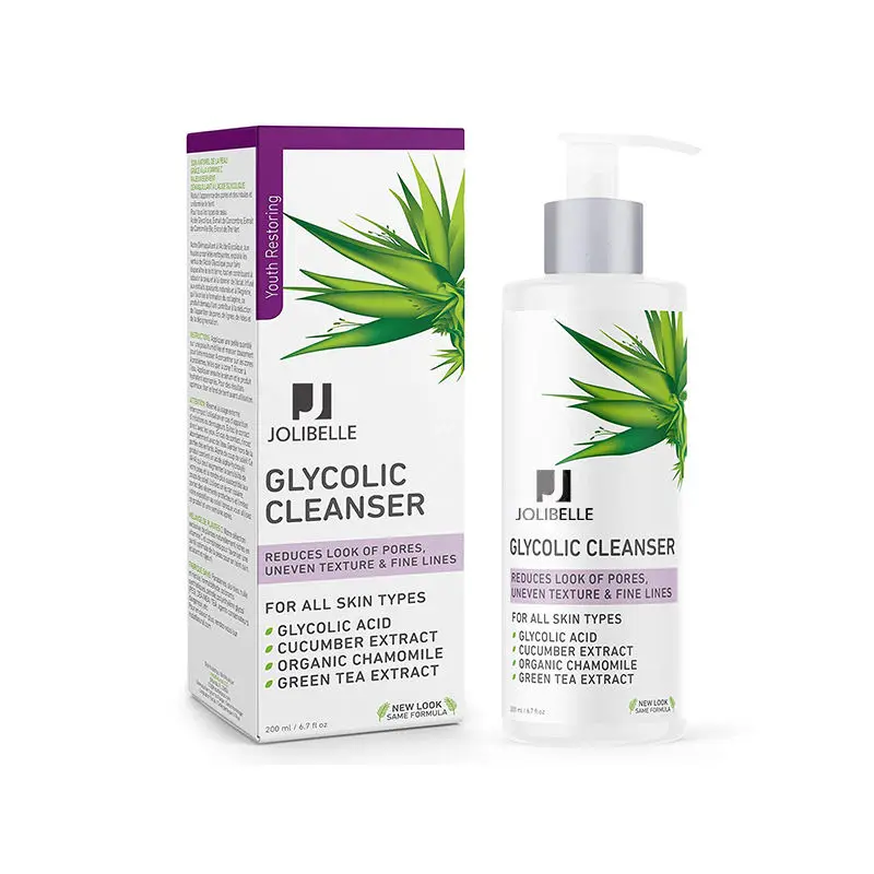 Private Label Glycolic Natural Aloe Vera Face Wash Organic Moisturizing Anti Fine Lines Facial Cleanser