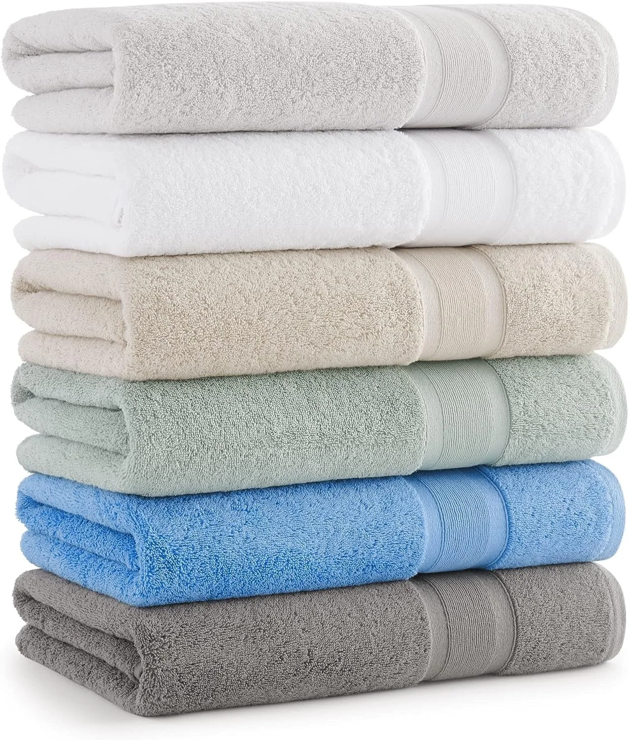 100% Cotton Fade resistant Towel set for bathroom soft and absorbent towel set
