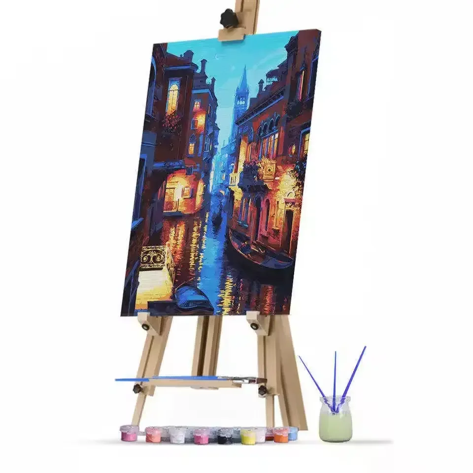Wholesale Venice Scenery Painting By Numbers 40x50cm With Frame High Quality Artwork For Decor