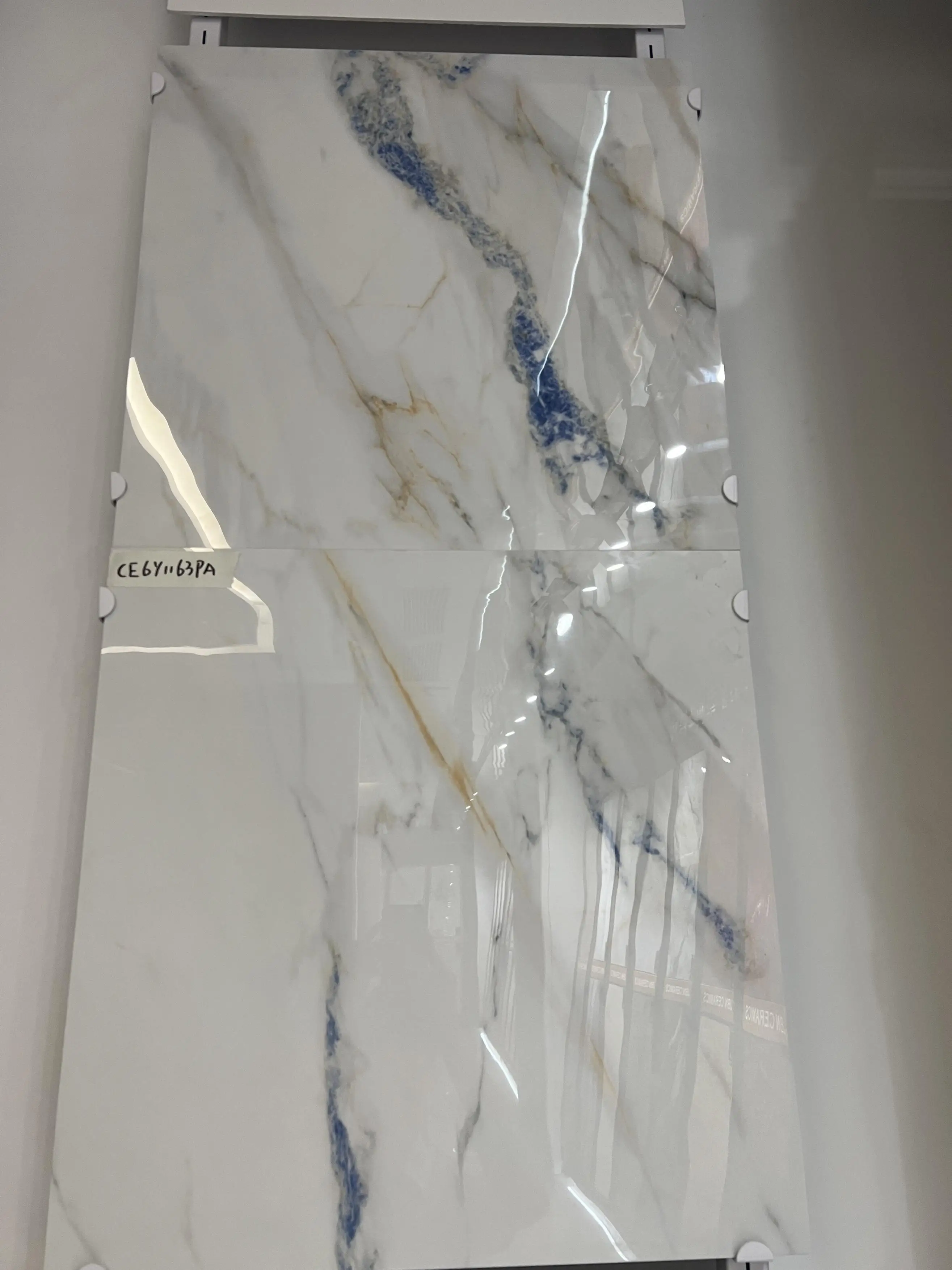 foshan factory 600x600 glossy tile for floor living room full polished porcelain marble ceramic floor tile