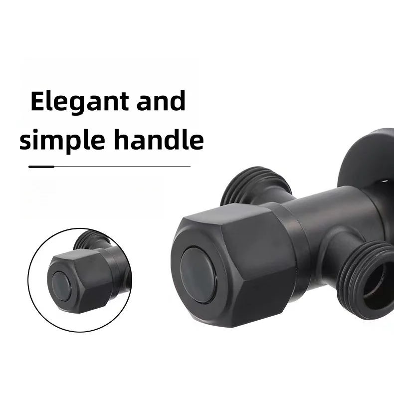 Factory Direct Cheap Price Stainless Steel Water Stop Valve Hot Sale G1/2 Matte Black Sus 304 Angle Valve