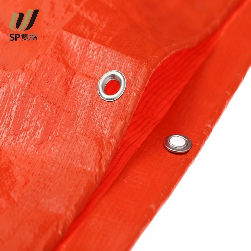 Настраиваемый оранжевый уличный тент непромокаемый чехол для грузовика водостойкий полиэтиленовый Полипропиленовый плетеный брезент