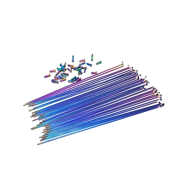 China Factory Supply Bicycle SpokeSpoke Nipple in Rainbow Price  Bike Rim Spoke With Nipple Customized Length