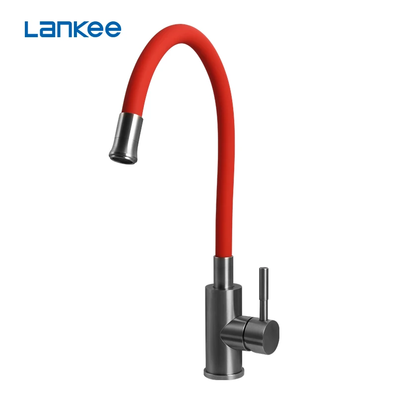 Polished sink faucet kitchen black flexible hose for kitchen faucet
