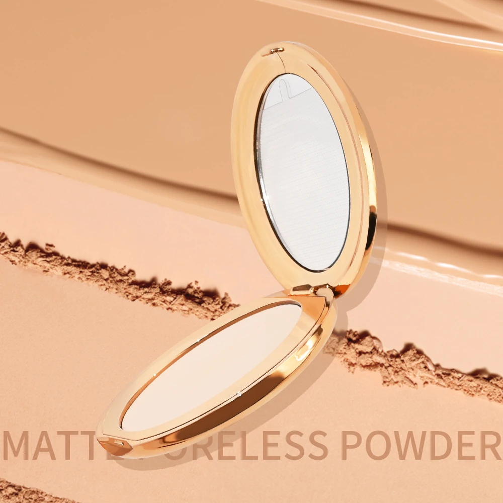 7 Colors Vegan Waterproof Compact Powder Custom Makeup Foundation Powder Long Lasting Full Coverage Matte Press Bronzer Powder