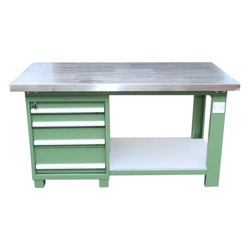 Сверхпрочная квадратная Рабочая стойка из нержавеющей стали, промышленный антистатический верстак для ремонта