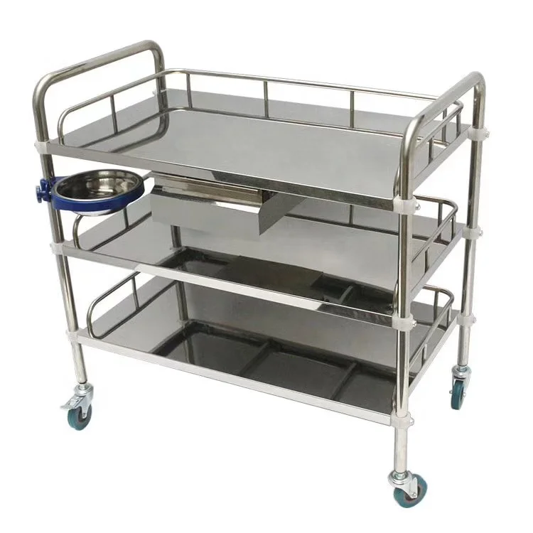 Stainless steel medical instrument detachable medical vehicle multifunctional medical vehicle