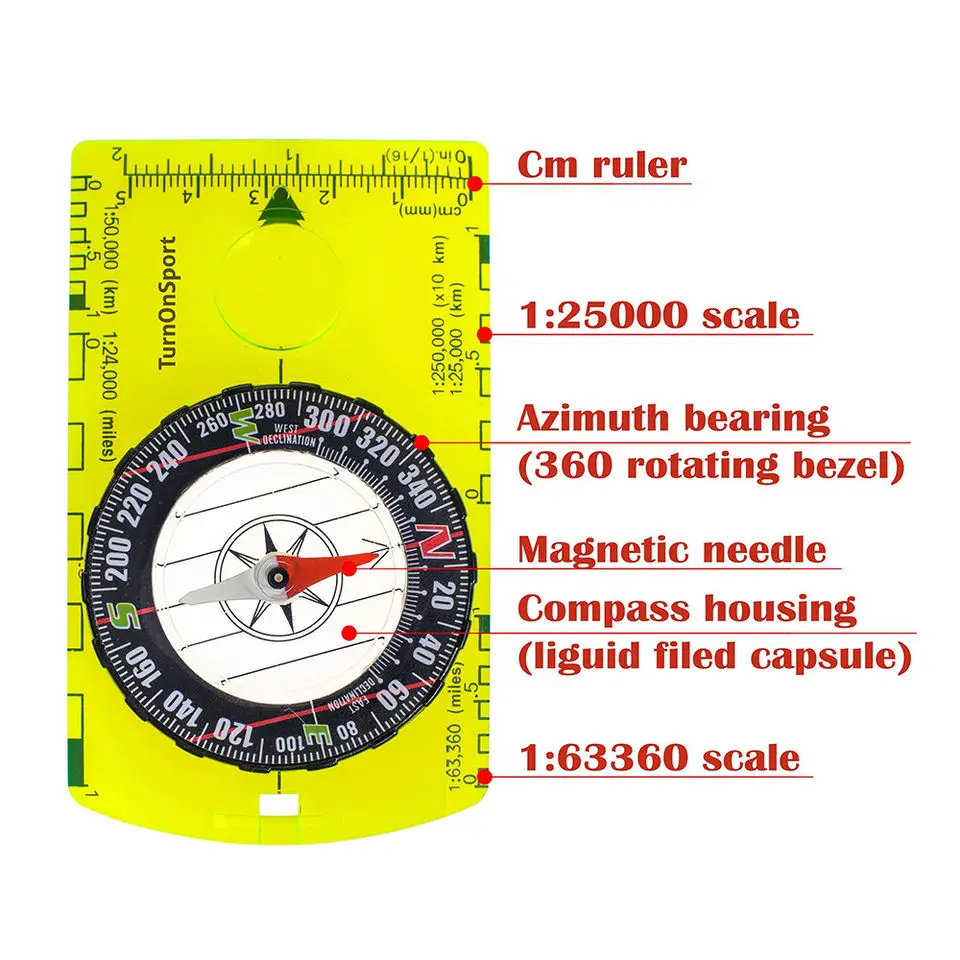 Portable Survival Outdoor Multi-function Camping Premium Compass