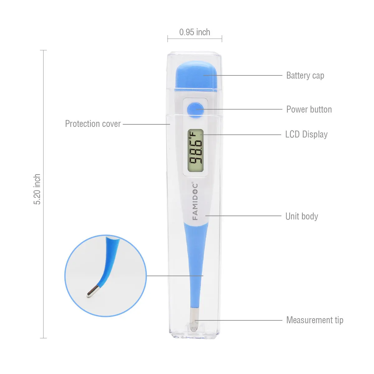 MDR  510K certified electronic thermometers   digital  armpit rectal oral for baby care  waterproof