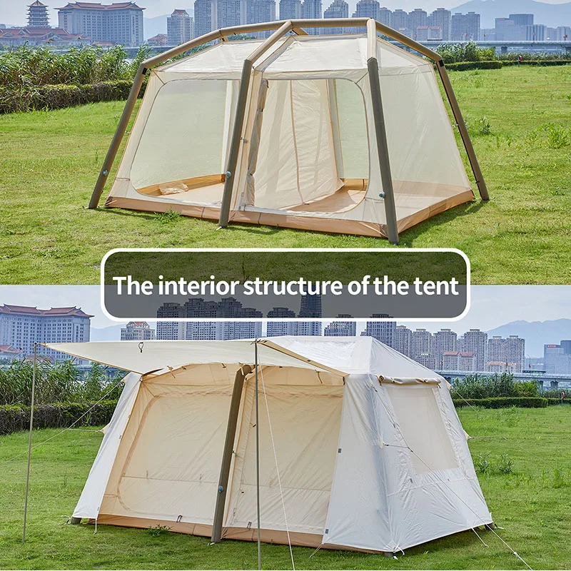 Factory cheap tente gonflable camping air tent with 2 room big room inflatable tent