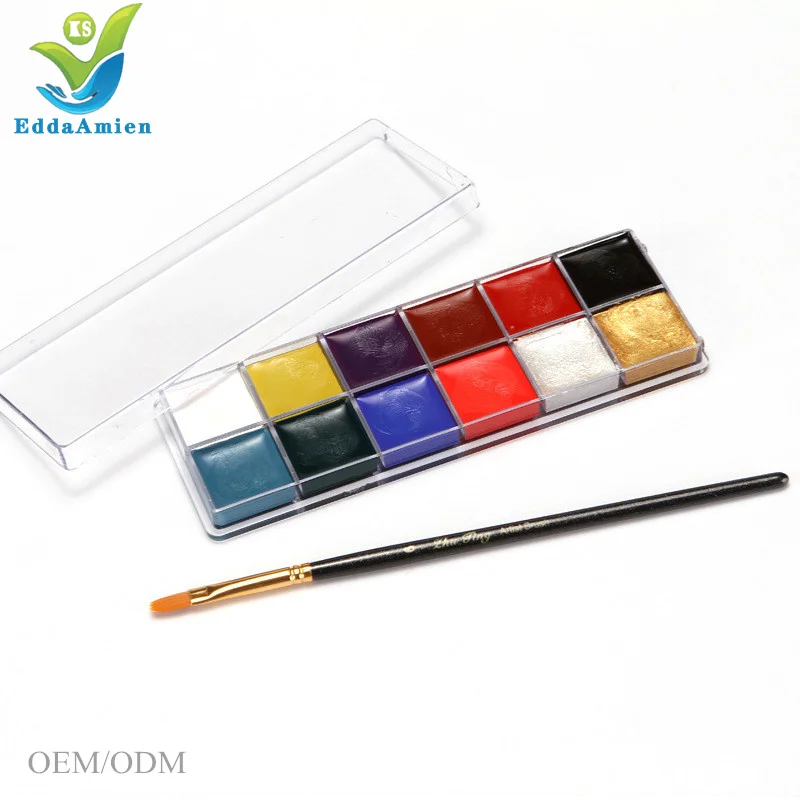 Wholesale Professional body Face paint Water-based 12 Color Water Based Multi-color body Painting
