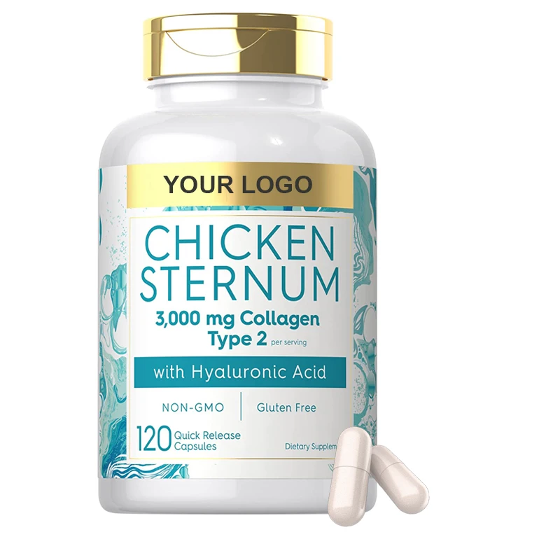 Customize Chicken Sternum Cartilage Collagen Type II with Hyaluronic Skin Hair Nails Skin Care Supplement