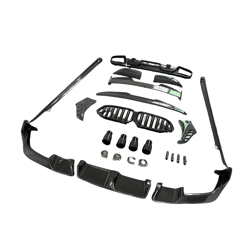 carbon fiber bodykit for BMW X6M F96 Upgrade LD Style Body Kits Front Lip Side Skirts Top Wing Spoiler