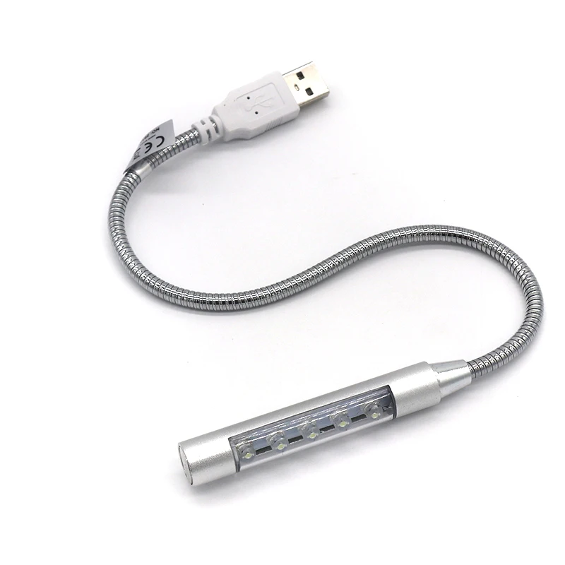 Mini USB Night Light Metal Flexible LED Lamp for Laptop Computer Promotional USB Gadget for Reading