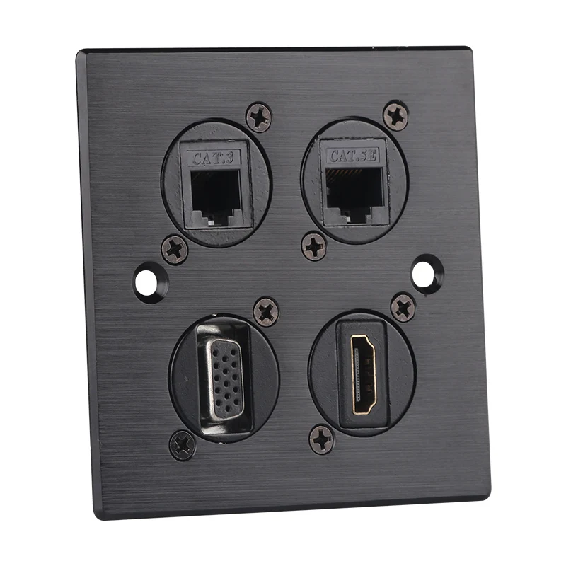 seto d panel VGA rj45 cat5 network socket rj11cat3 socket multimedia projection panel