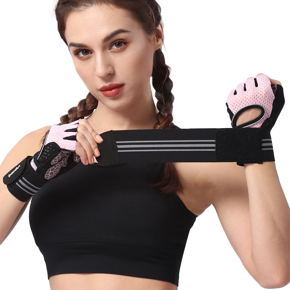  Manufacturer customizable logo gym gloves breathable half finger workout fitness exercise weight