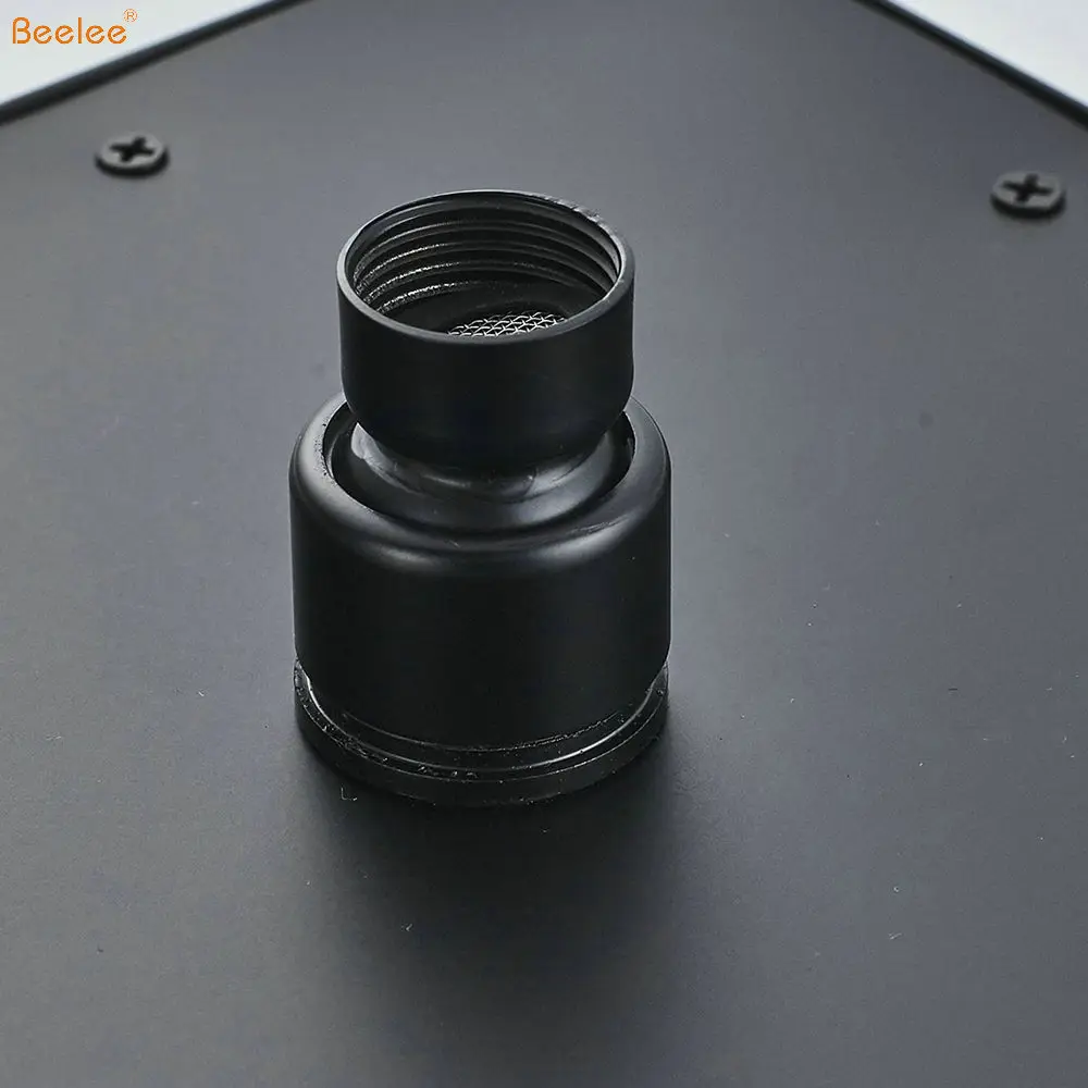 Beelee BS3308BF LED 8 дюймов квадратная душевая головка из нержавеющей стали черный цвет Потолочные Дождь верхний душ