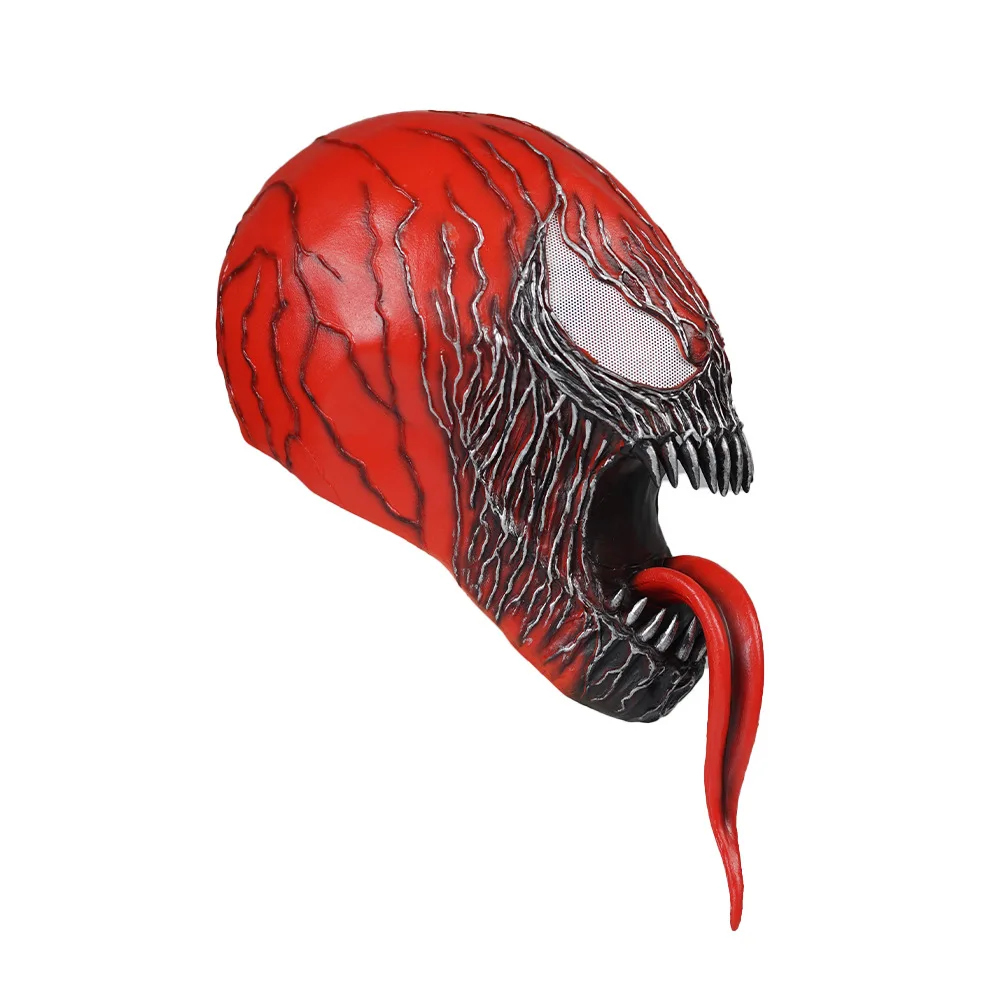 Venom Mask Halloween Dark Cosplay Superhero Venom Long Tongue Latex Horror Mask Halloween