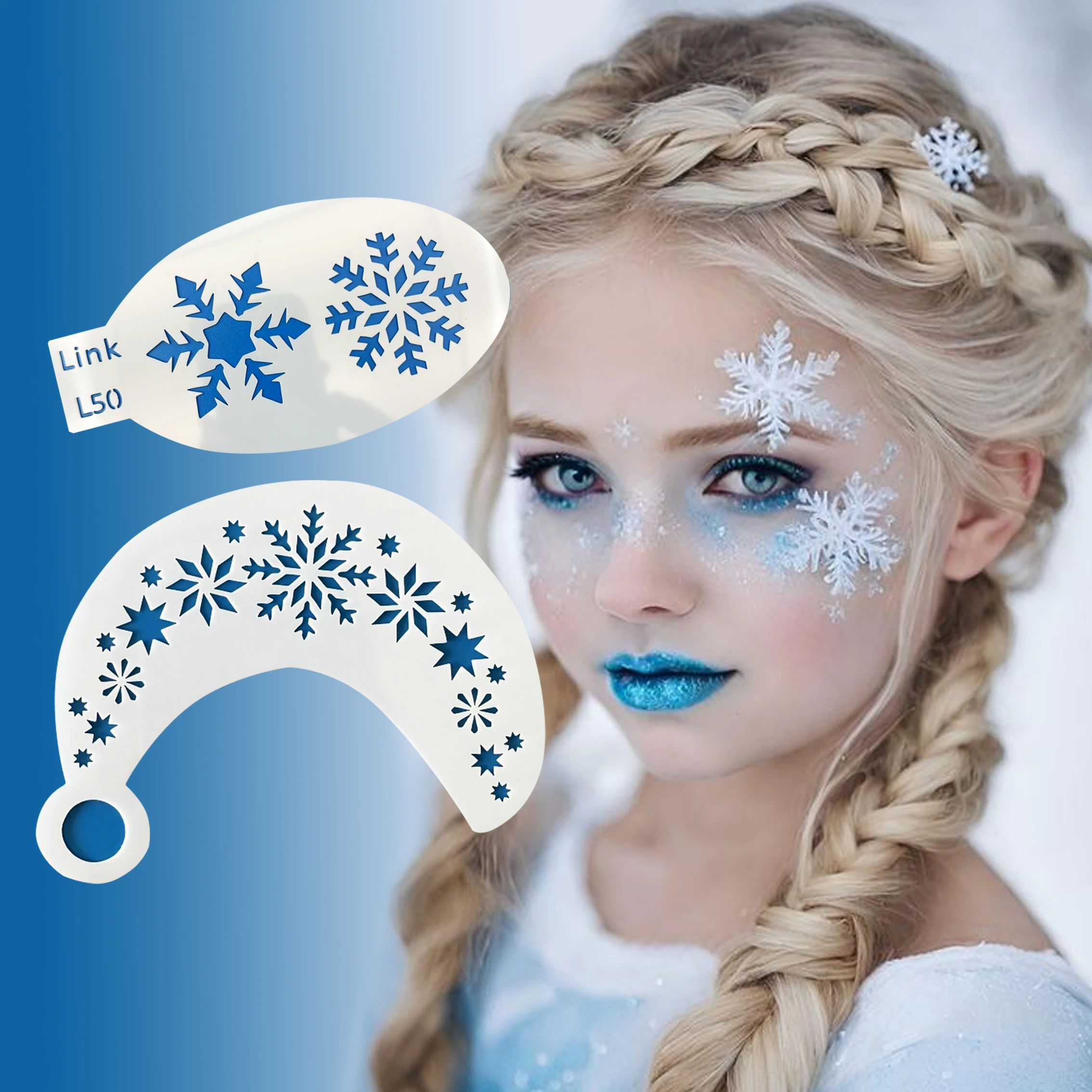 New Temporary  Reusable Body Paint Item Stencils For Glitter Tattoo Face Painting Tools Halloween Party