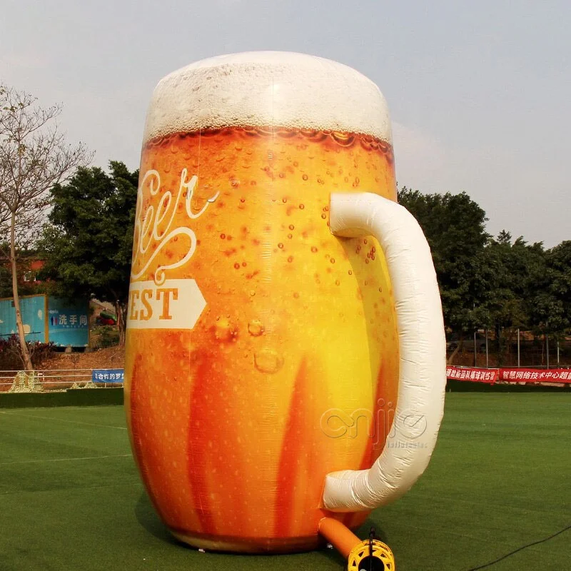 Outdoor Advertising Giant Inflatable Drink Cup Bottle With LED Light for Promotion Activity