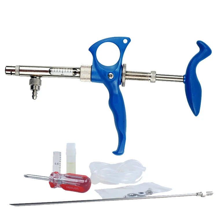 22-1ml/2ml Continuous Automatic Syringe for Chicken Vaccine Injector for Poultry Quail Veterinary Syringe Equipment