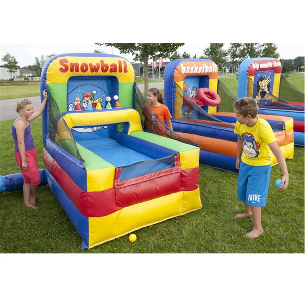 Factory customized carnival sport games inflatable shooting stars Snowball shooting game