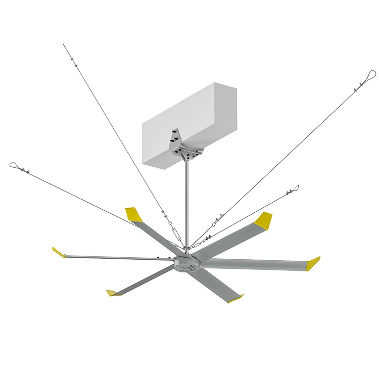 Применимо к вентиляторам с несколькими сценариями, 6-лопастный коммерческий потолочный вентилятор Hvls среднего размера 6 футов/8 футов/10 футов